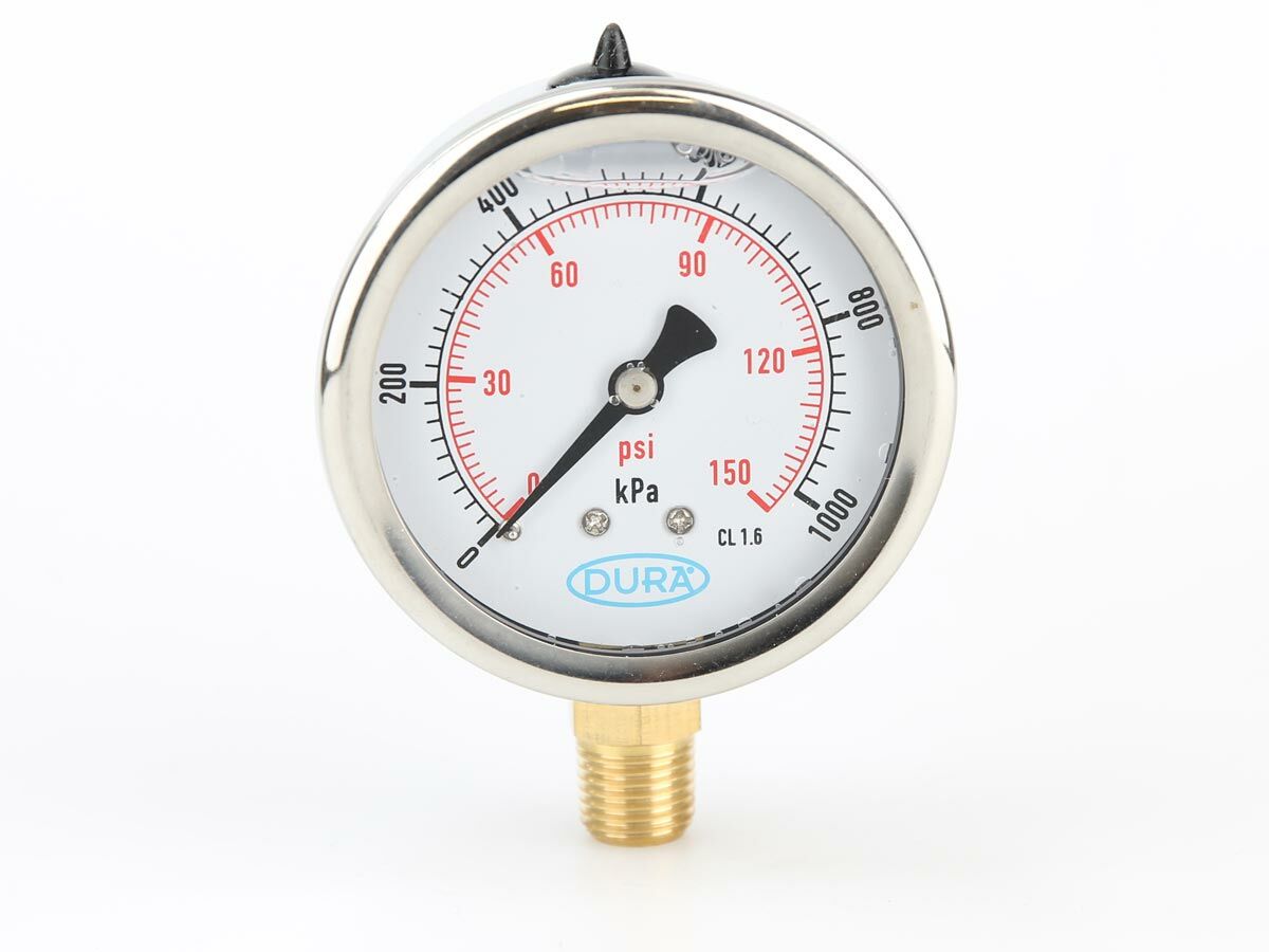 reece Dura Pressure Gauge Liquid 63mm 1000kPa