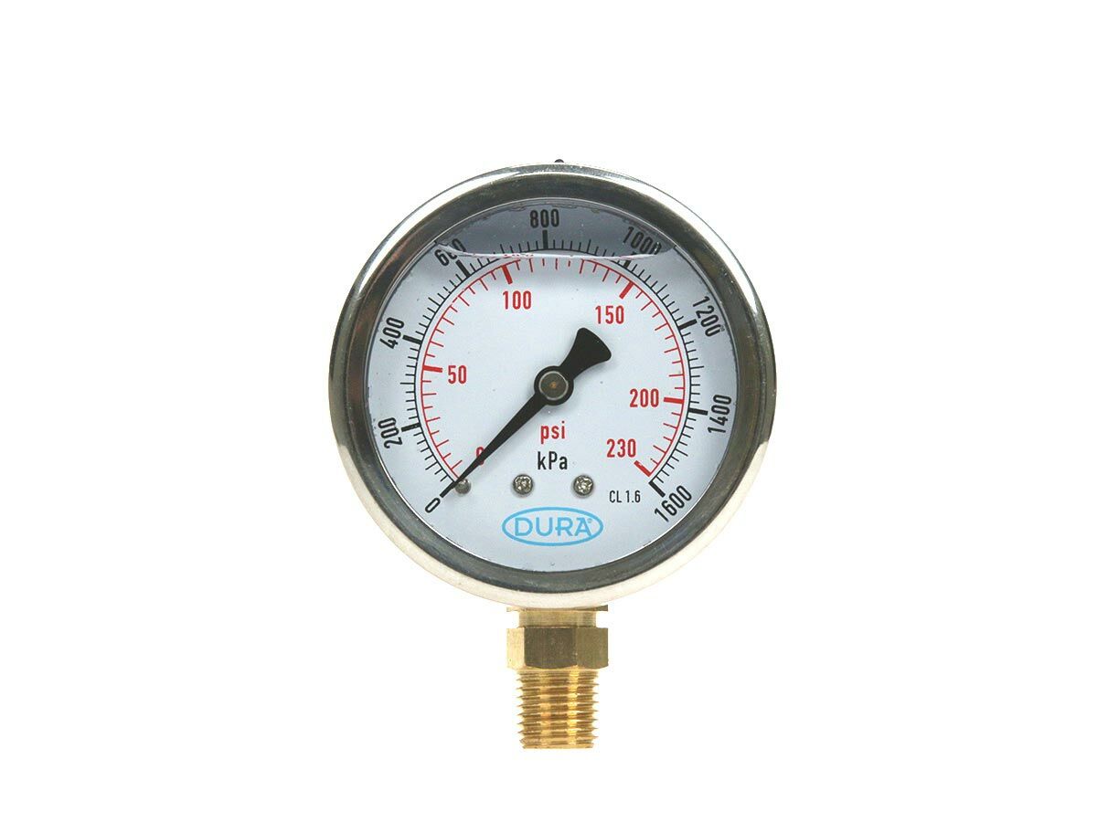 reece Dura Pressure Gauge Liquid 63mm 1600kPa