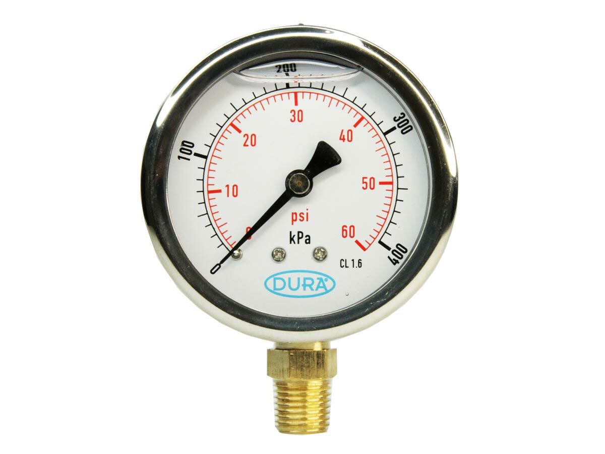 reece Dura Pressure Gauge Liquid 63mm 400kPa