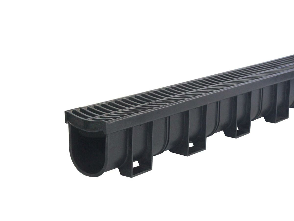 reece Easydrain Channel & Grate Pre Join Black 3mtr
