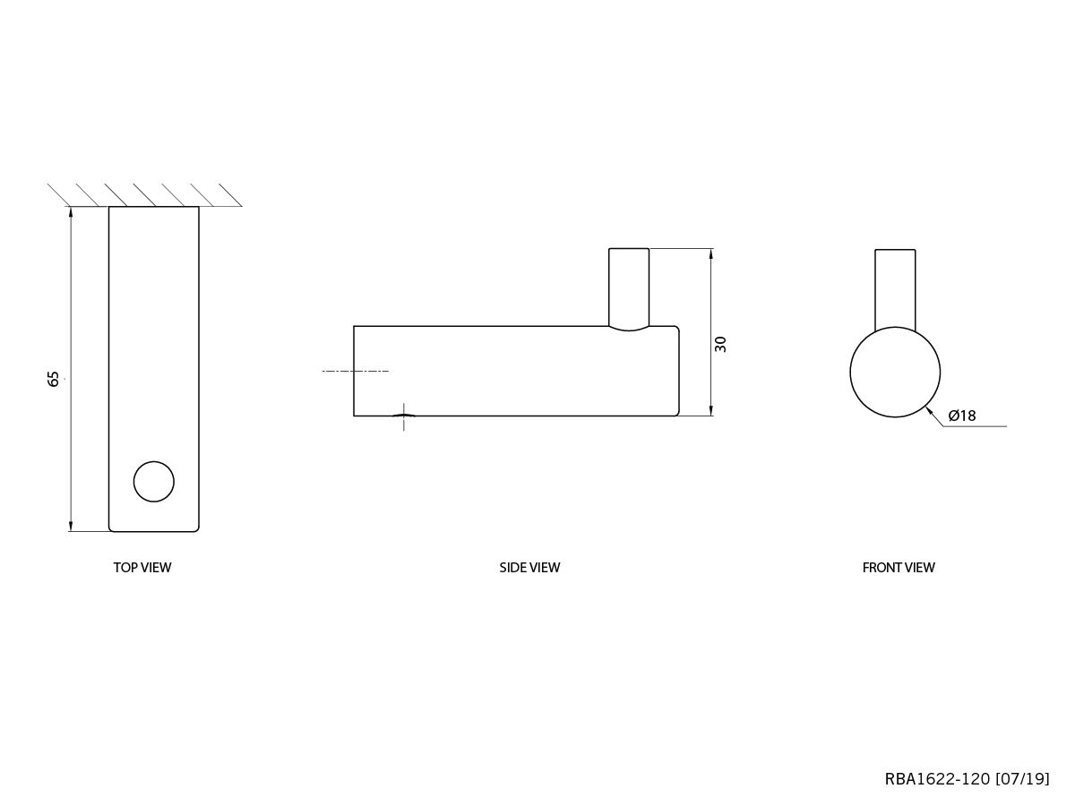 Reece Enda #4 Robe Hook Stainless Steel