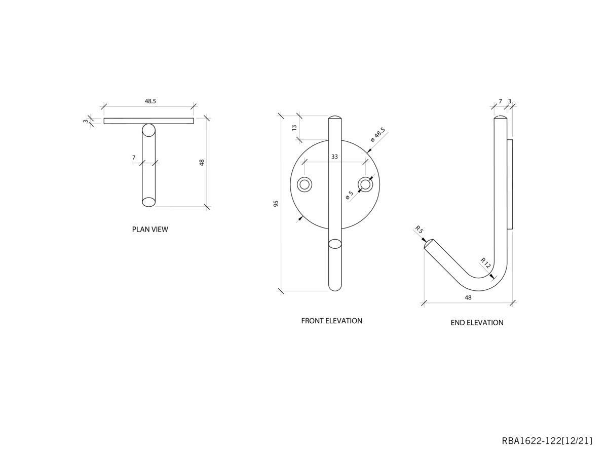 Reece Enda Stainless Steel Health Equipment Hook