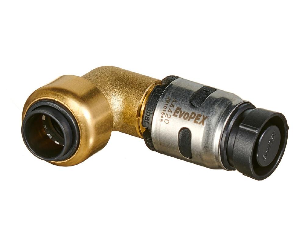 reece EvoPEX to Copper Push Elbow 16mm x 15mm CU
