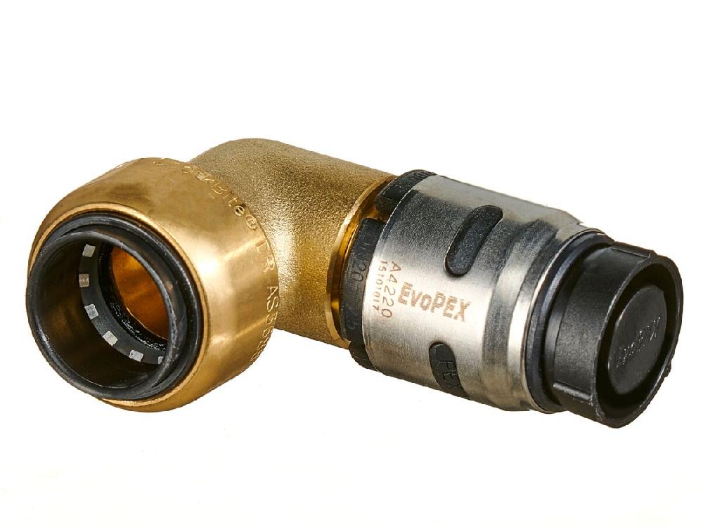 reece EvoPEX to Copper Push Elbow 20mm x 20mm CU