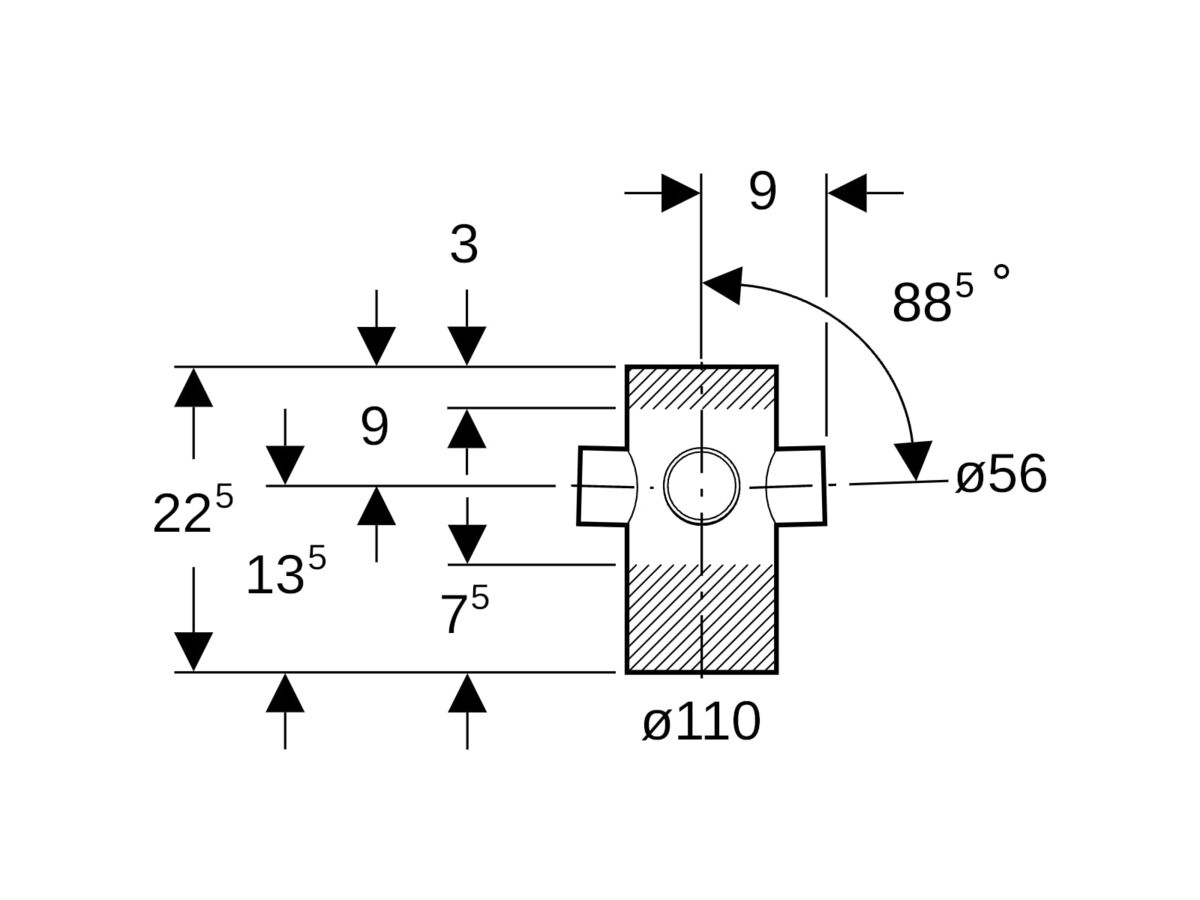 Reece Geberit 4 Way Riser 110mm X 56mm