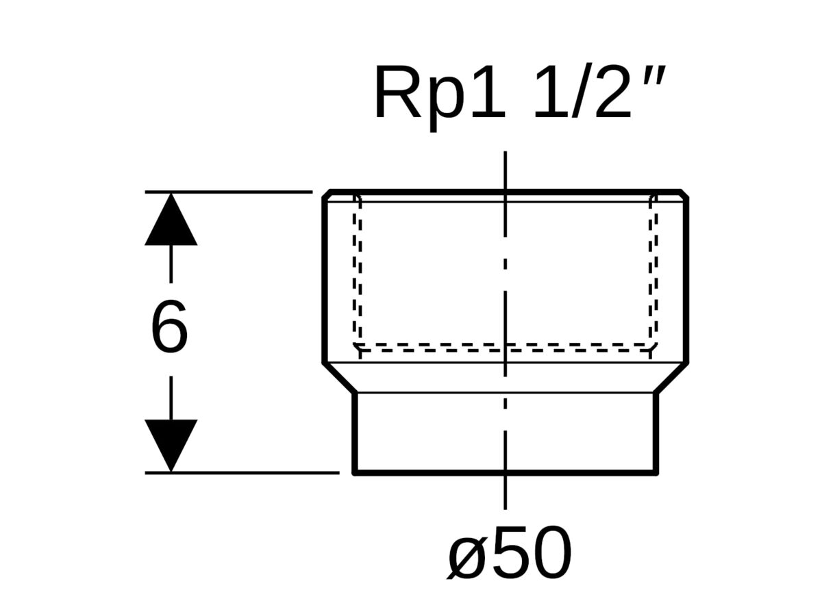 Reece Geberit Adaptor - Female 50mm X 40mm