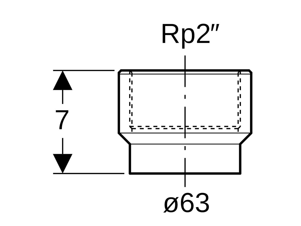Reece Geberit Adaptor - Female 63mm X 50mm
