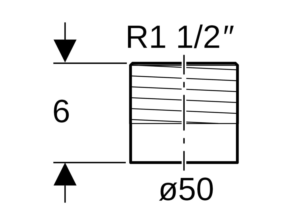 Reece Geberit Adaptor - Male 50mm X 40mm