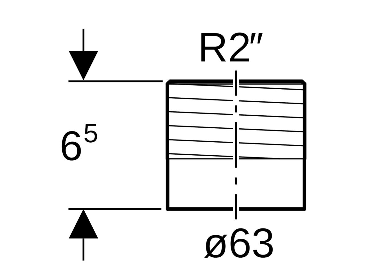 Reece Geberit Adaptor - Male 63mm X 50mm