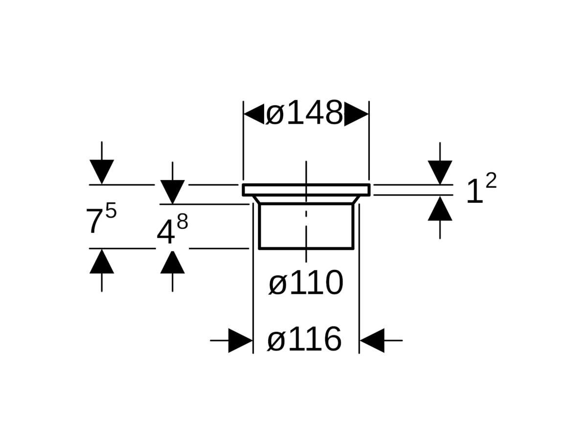 Reece Geberit Flange Adaptor 110mm