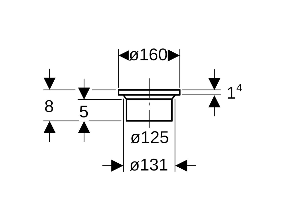 Reece Geberit Flange Adaptor 125mm