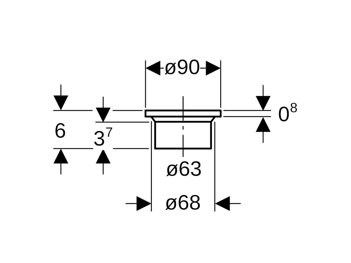 Reece Geberit Flange Adaptor 63mm