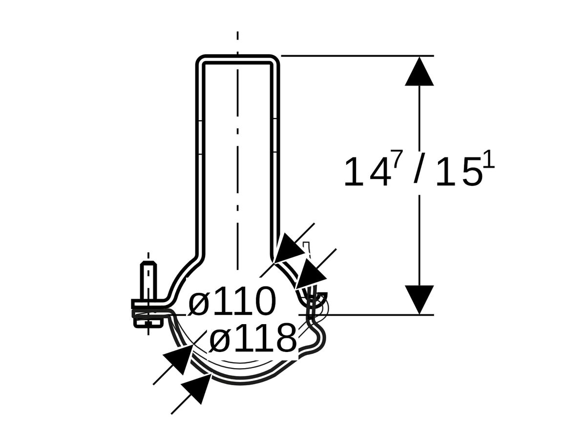 Reece Geberit Pluviafix Pipe Bracket 110mm