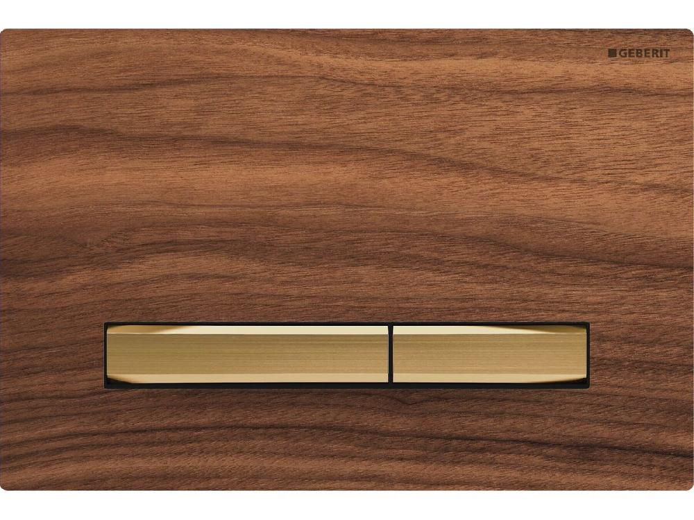 reece Geberit Sigma50 Dual Flush Button Wood/Brass