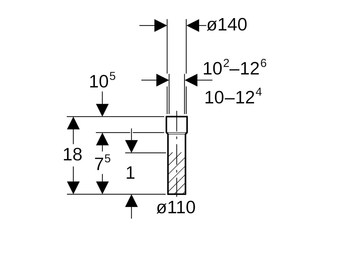 Reece Geberit Sleeve Contraction 110mm X 140mm