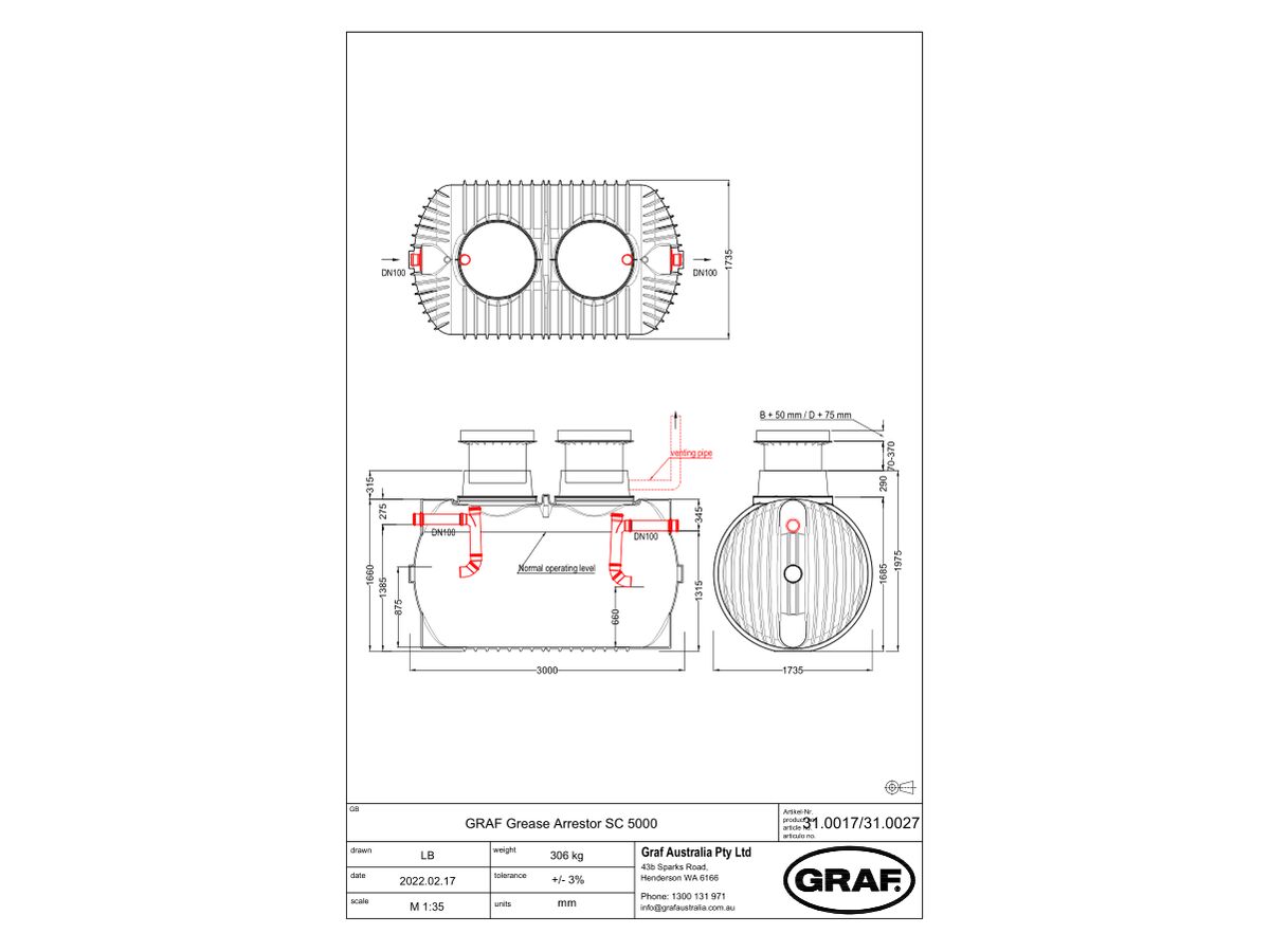 Reece Graf Grease Trap 5000 Litre Class D