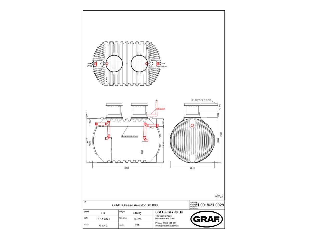 Reece Graf Grease Trap 8000 Litre Class D