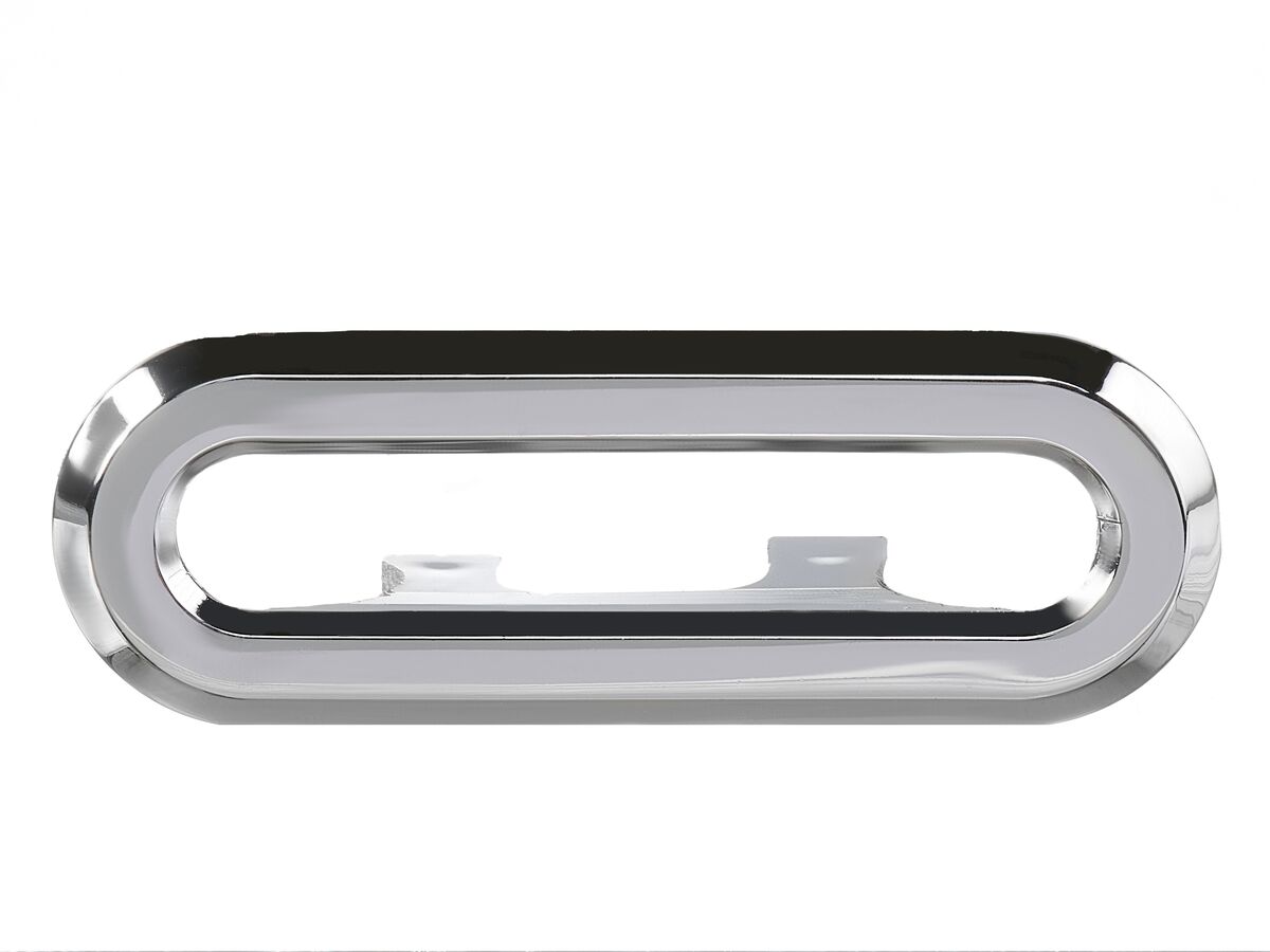 Reece Hollow Oval Overflow Dress Ring Chrome