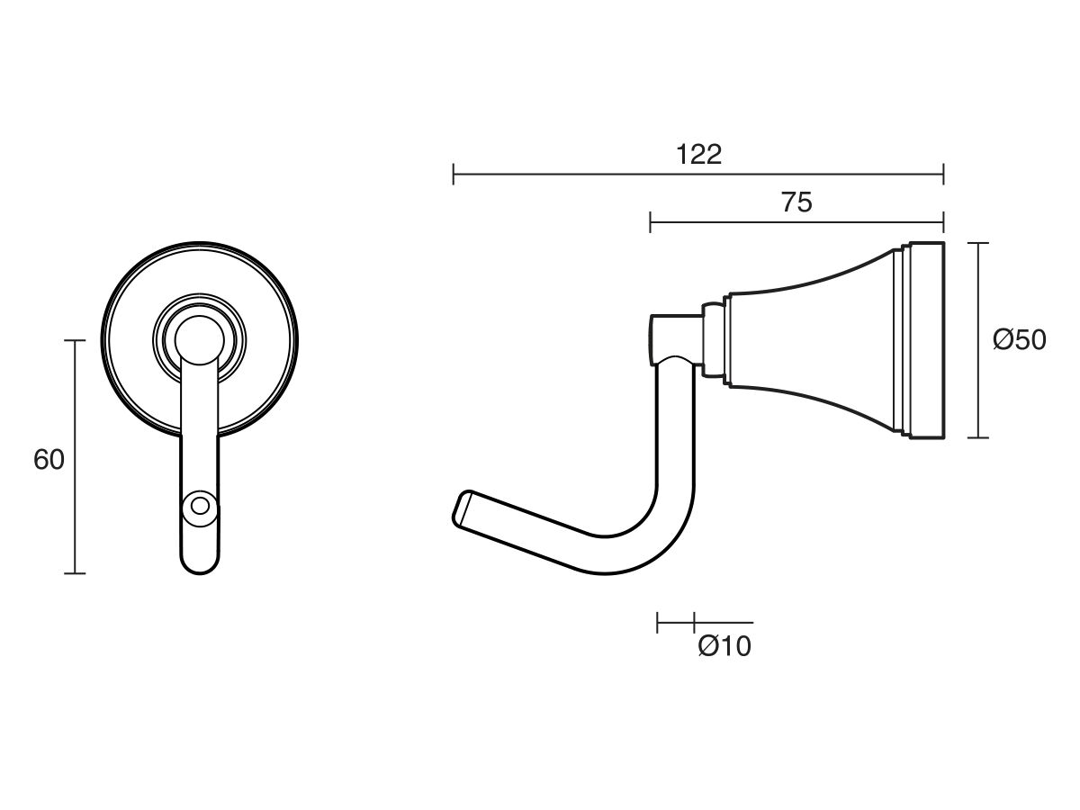 Reece Kado Era Robe Hook Brushed Nickel