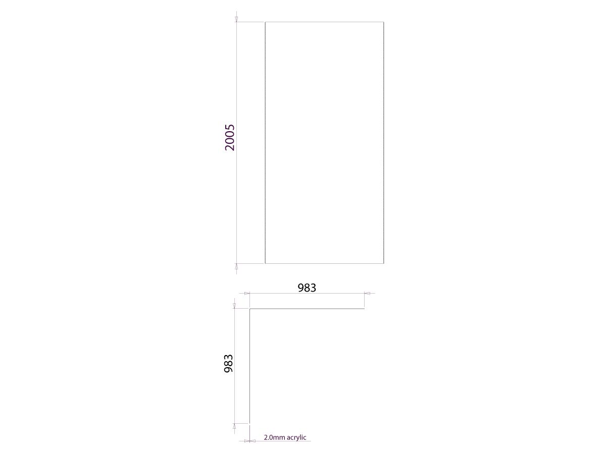 Reece Kado Lux Shower Panels 1000mm