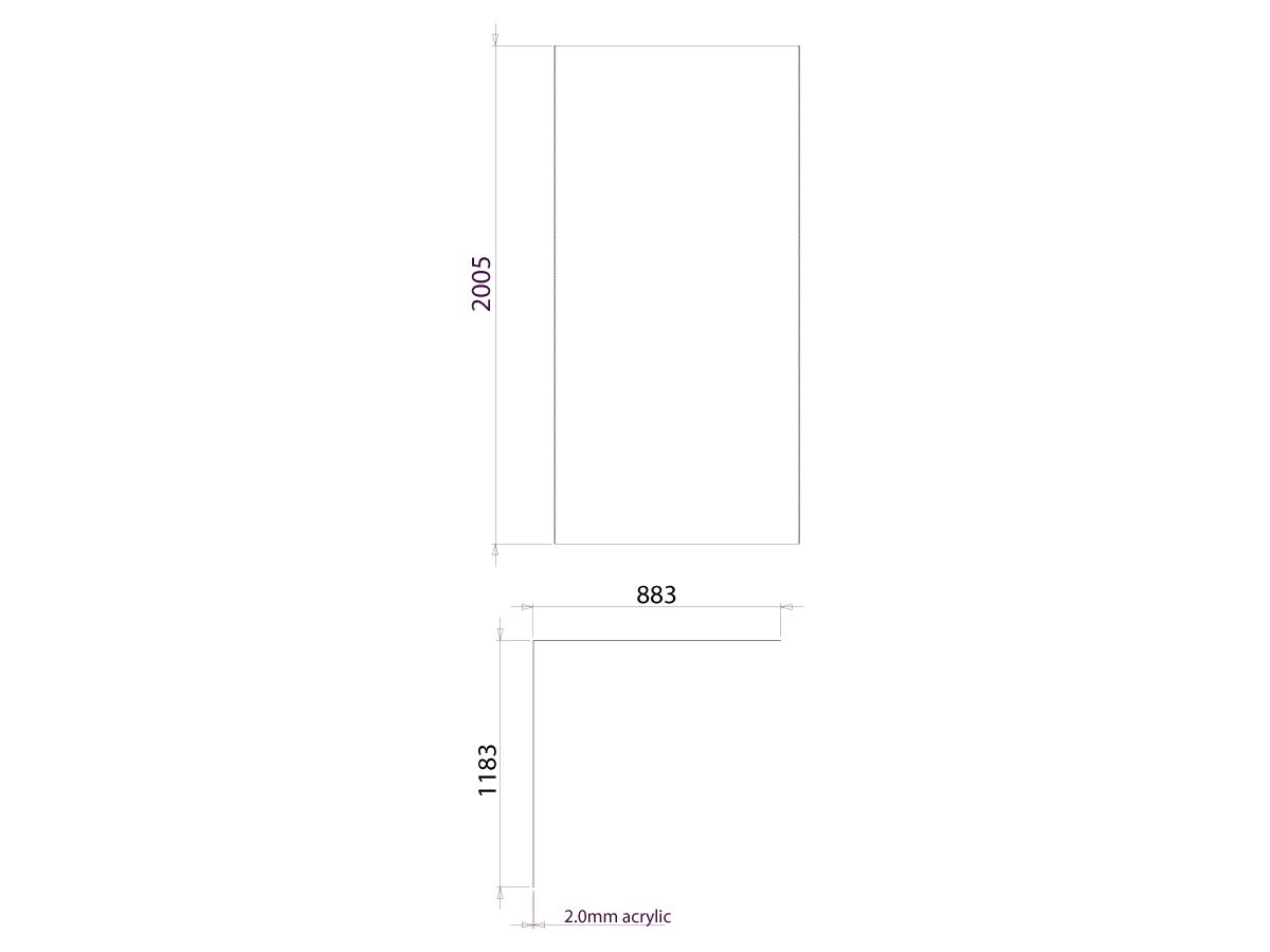 Reece Kado Lux Shower Panels 1200 X 900mm