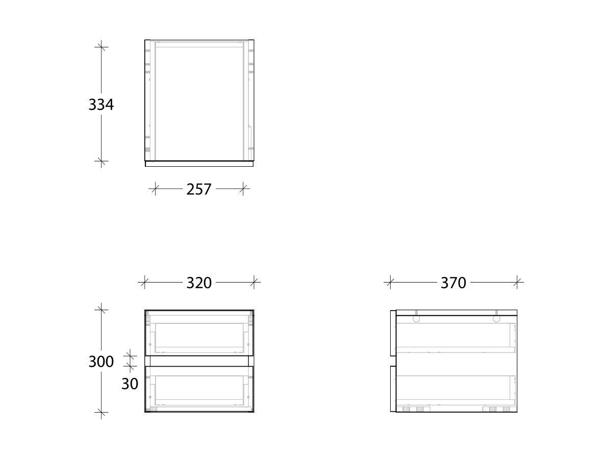Reece Kado Neue Twin Drawer Box 2 Drawers