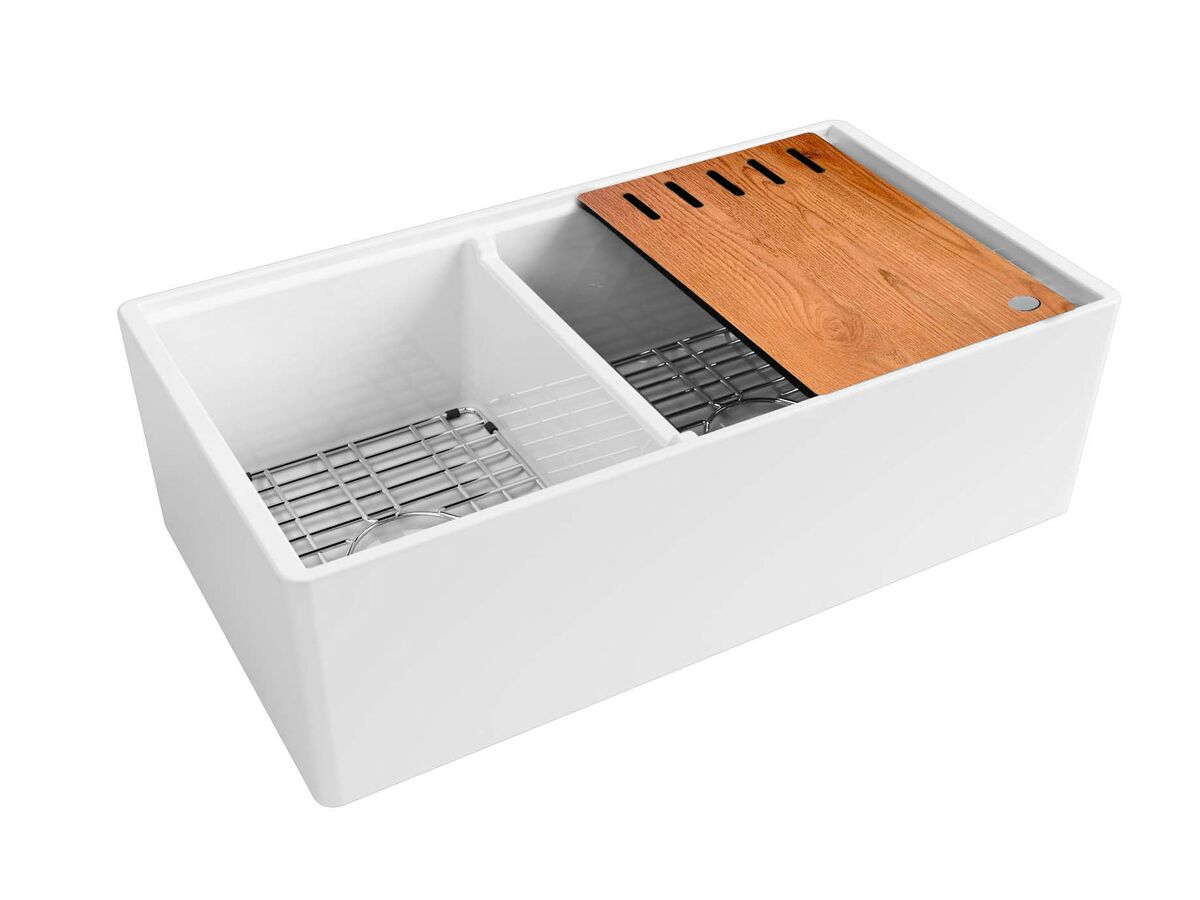 Reece Memo Harper 1 3/4 Butler Sink Fireclay White