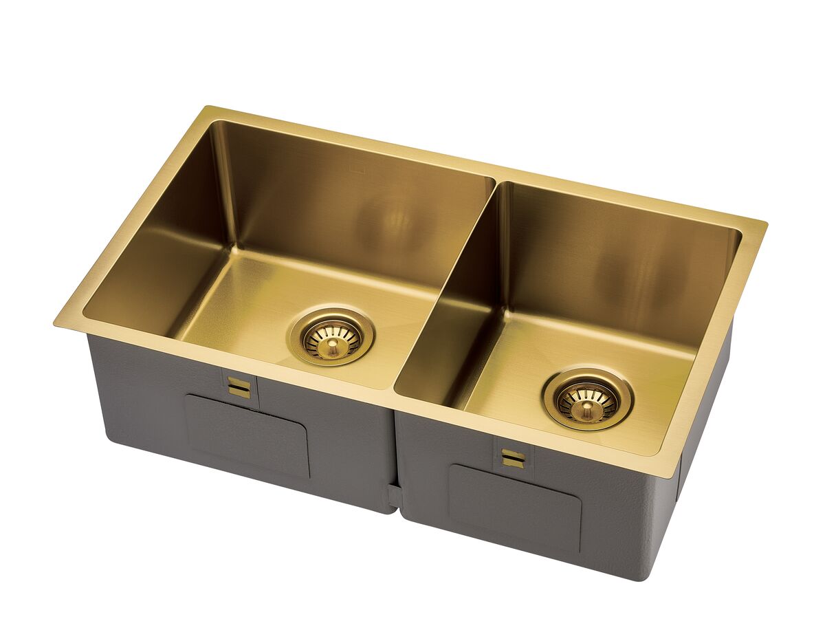Reece Memo Zenna 1 3/4 Bowl Sink Nanoplated Brass