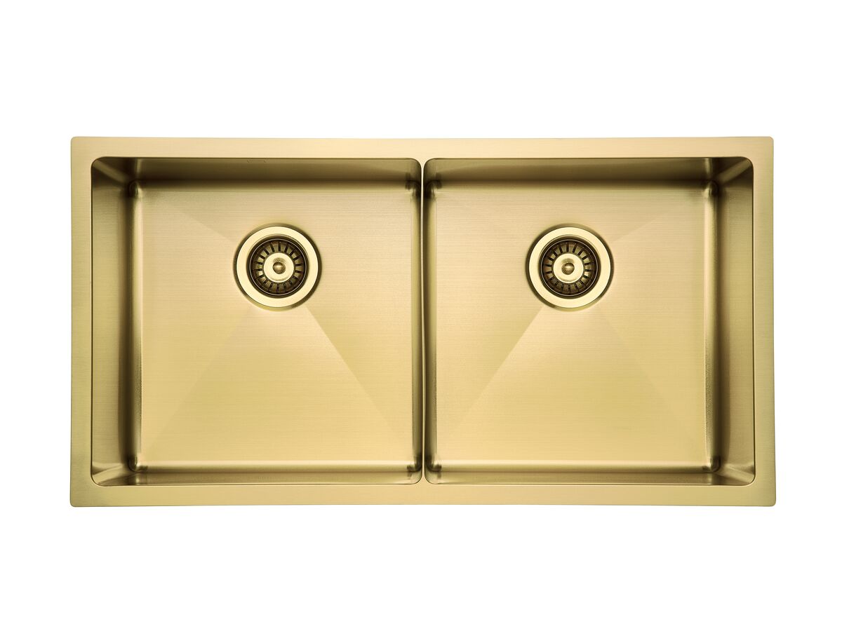 Reece Memo Zenna Double Bowl Sink Nanoplated Brass