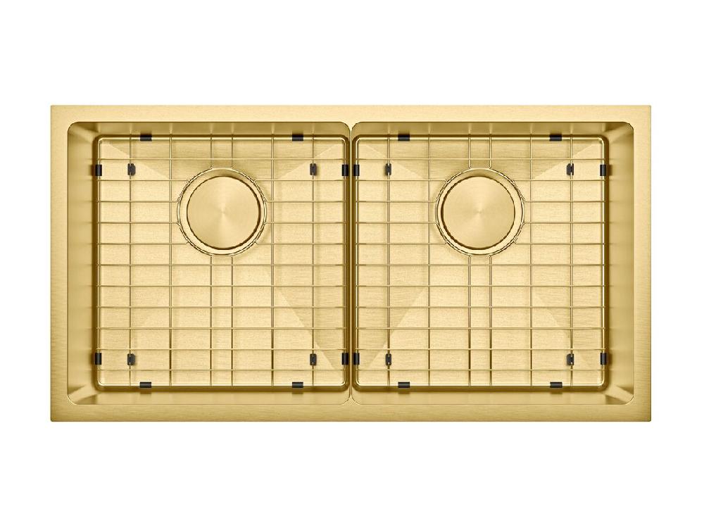 reece Memo Zenna Double Bowl Sink Nanoplated Brass