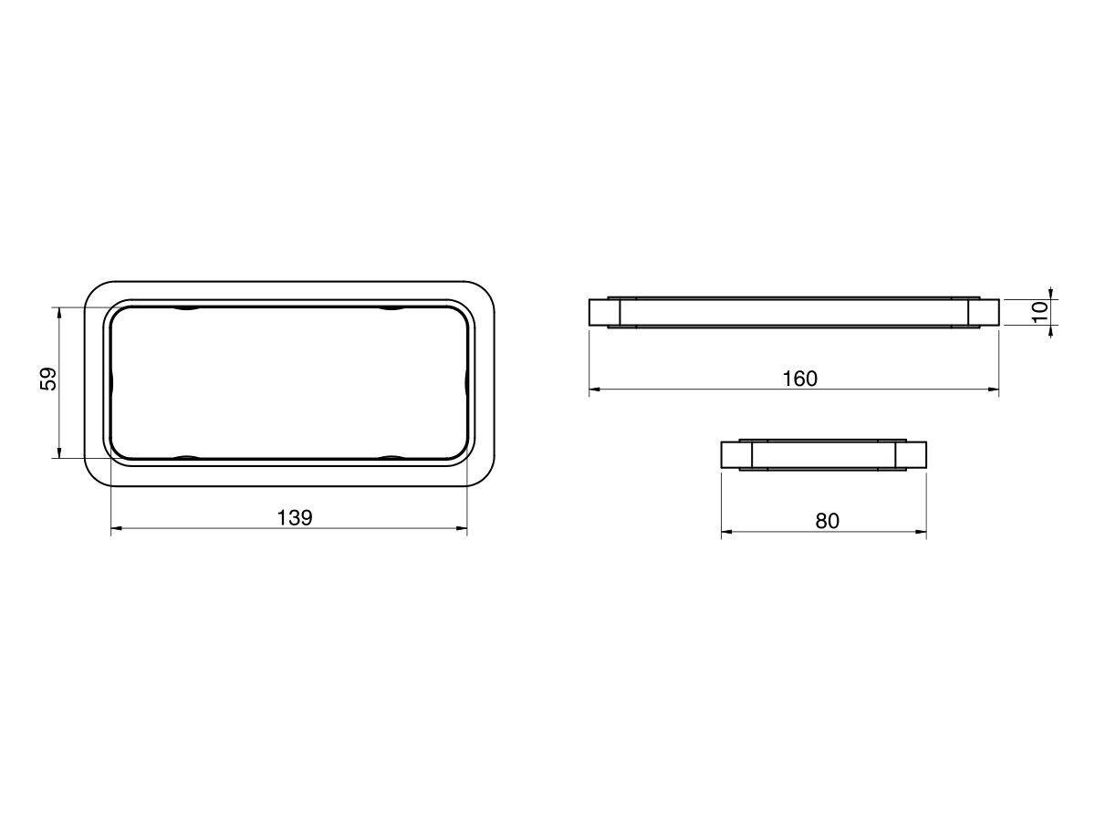 Reece Milli Glance Double Bench Mount Holder Black