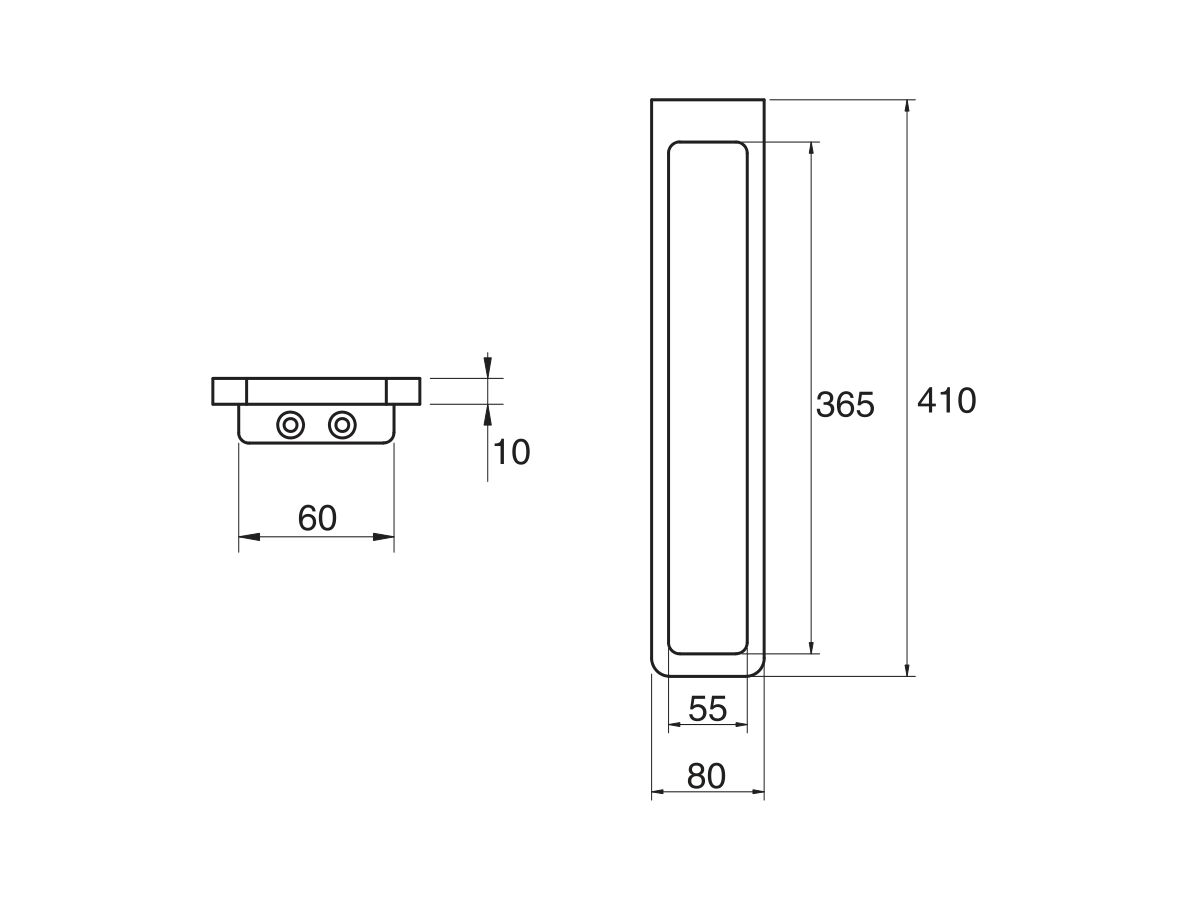 Reece Milli Glance Fixed Towel Bars 410mm Chrome