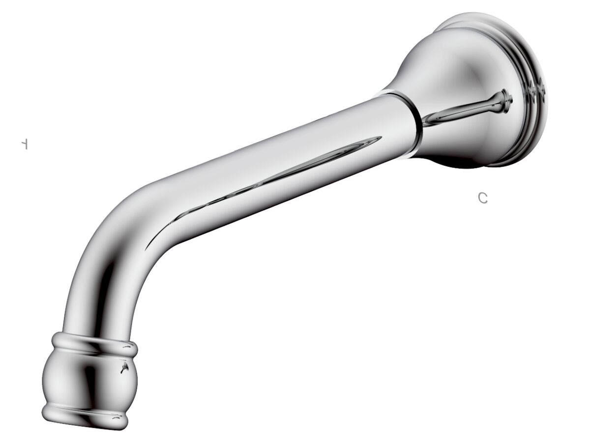 reece Milli Voir Wall Bath Outlet 220mm Chrome
