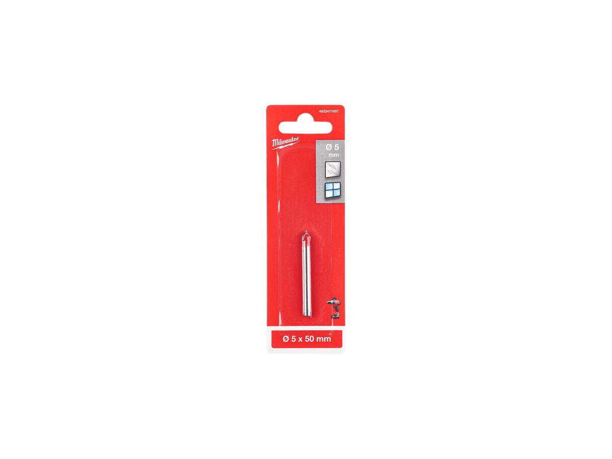 Reece Milwaukee Glass And Tile Drill Bit 5 X 50mm