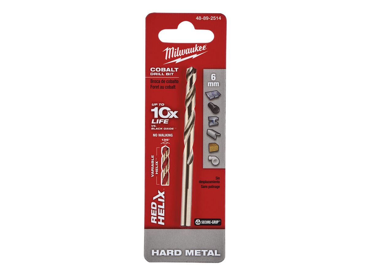 Reece Milwaukee Red Helix Cobalt Drill Bit 6mm (2)