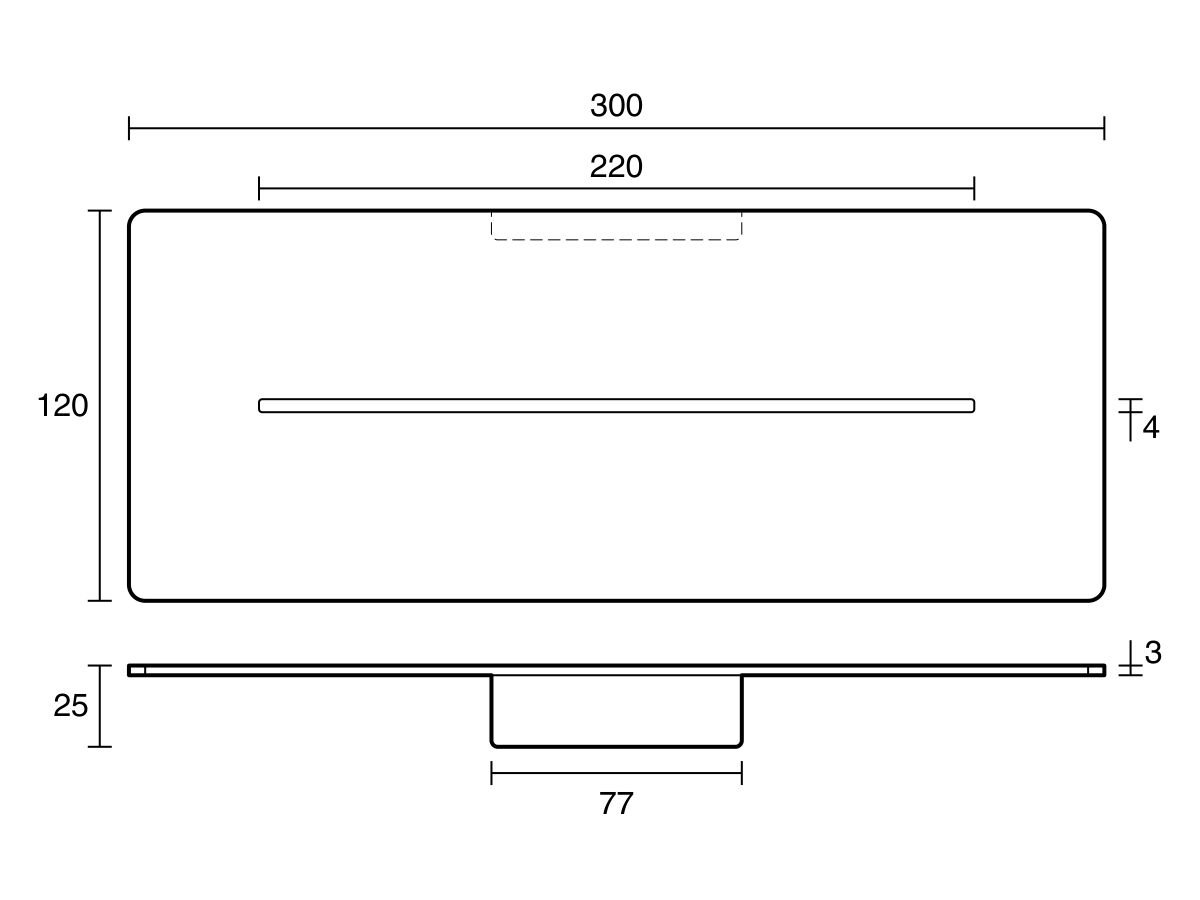 Reece Mizu Bloc Metal Shower Shelf Chrome