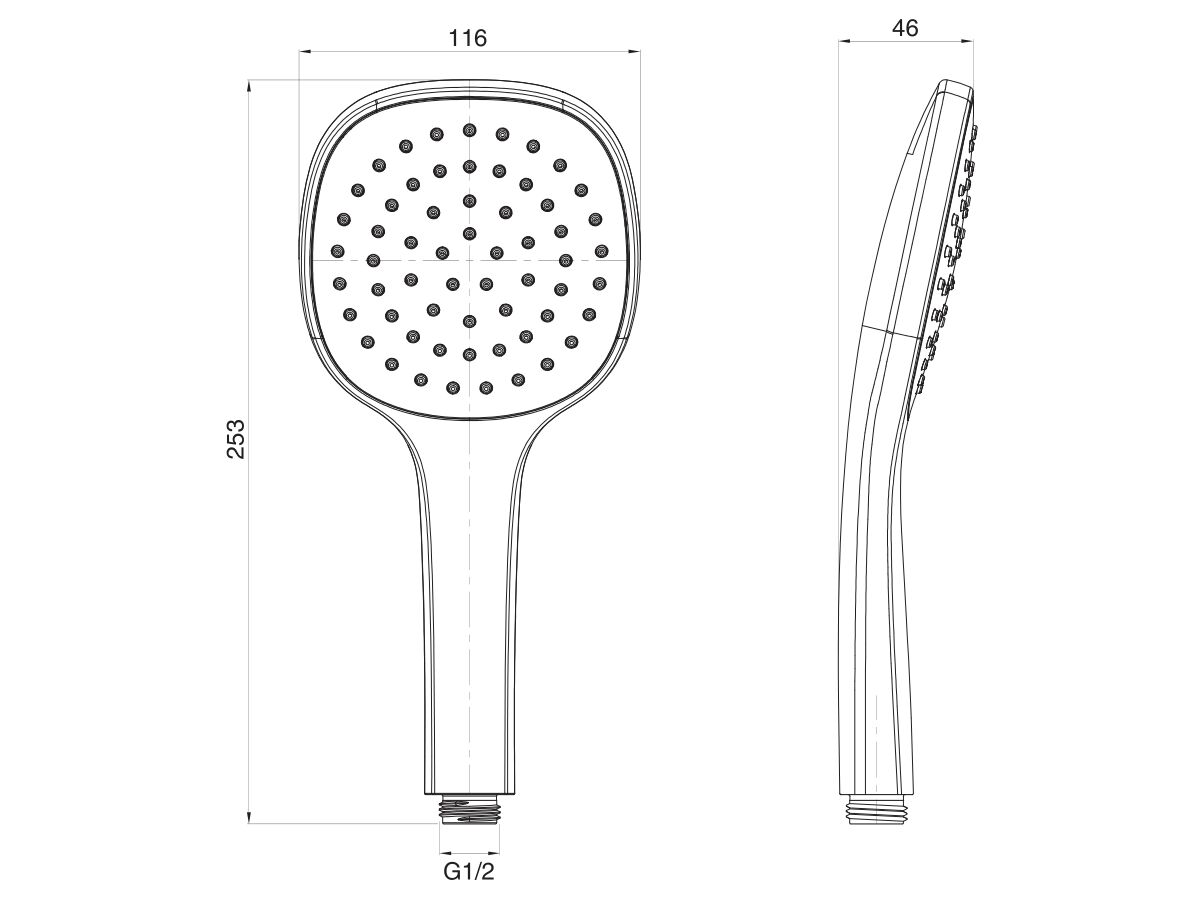 Reece Mizu Bloc MK2 Shower Handpiece Chrome (3 Star)