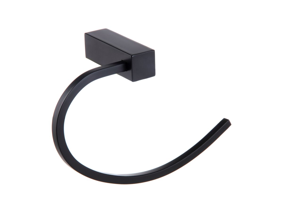 reece Mizu Bloc MK2 Towel Ring Matte Black