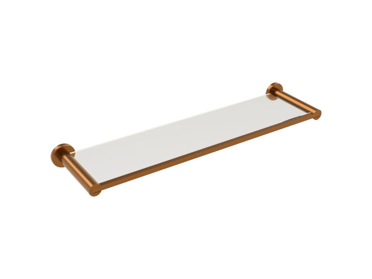 reece Mizu Drift Glass Shelf Brushed Bronze