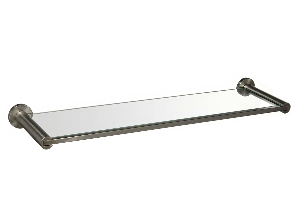 reece Mizu Drift Glass Shelf Brushed Nickel