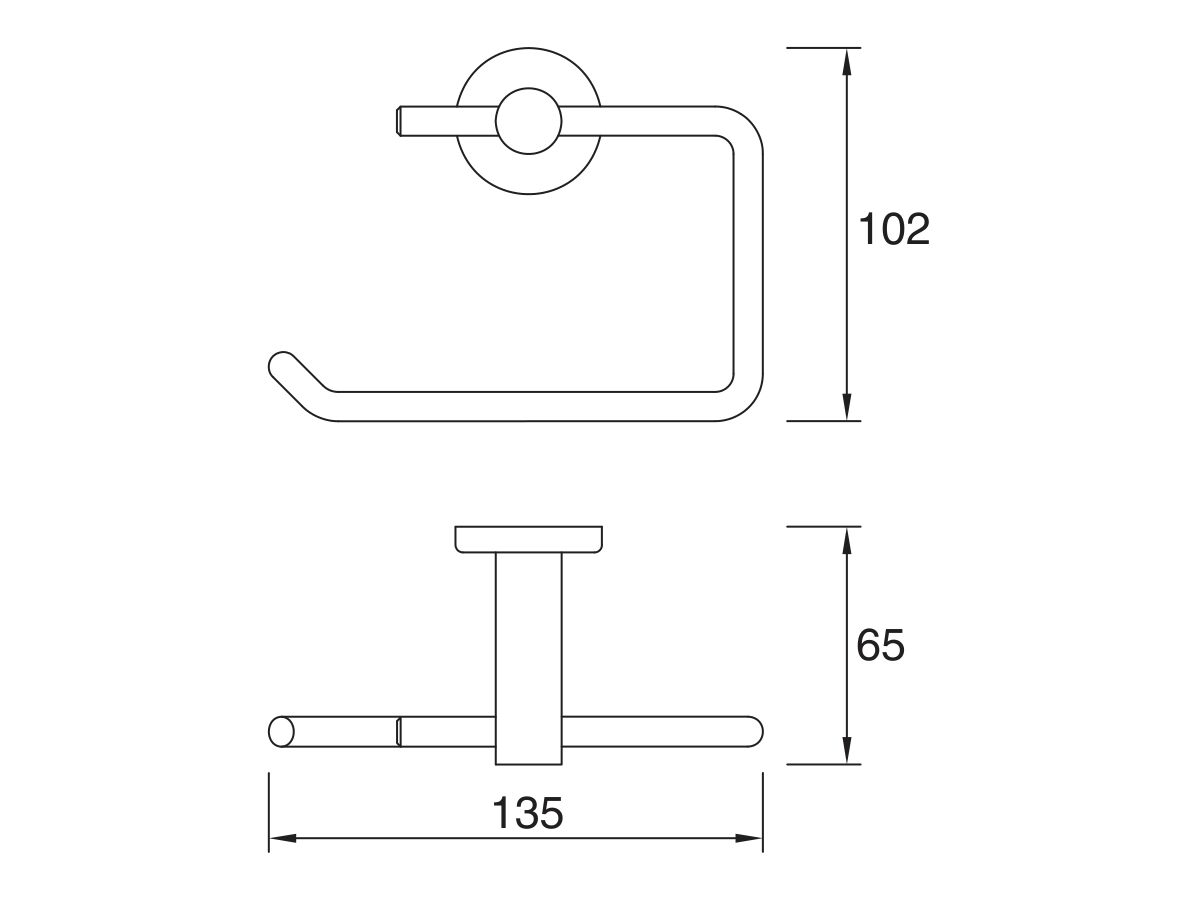 Reece Mizu Drift Loop Toilet Roll Holder Chrome