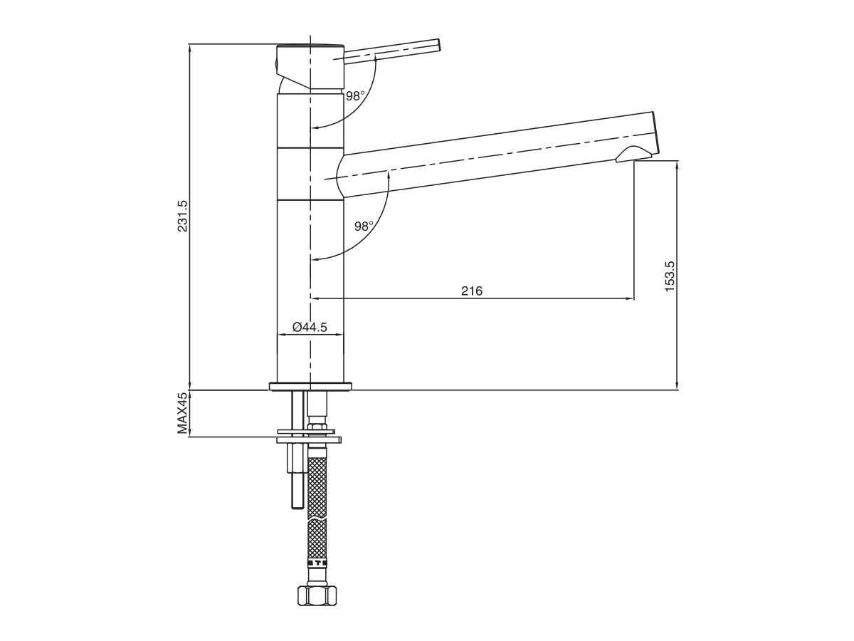 Reece Mizu Drift MK2 Sink Mixer Tap Chrome (4 Star)