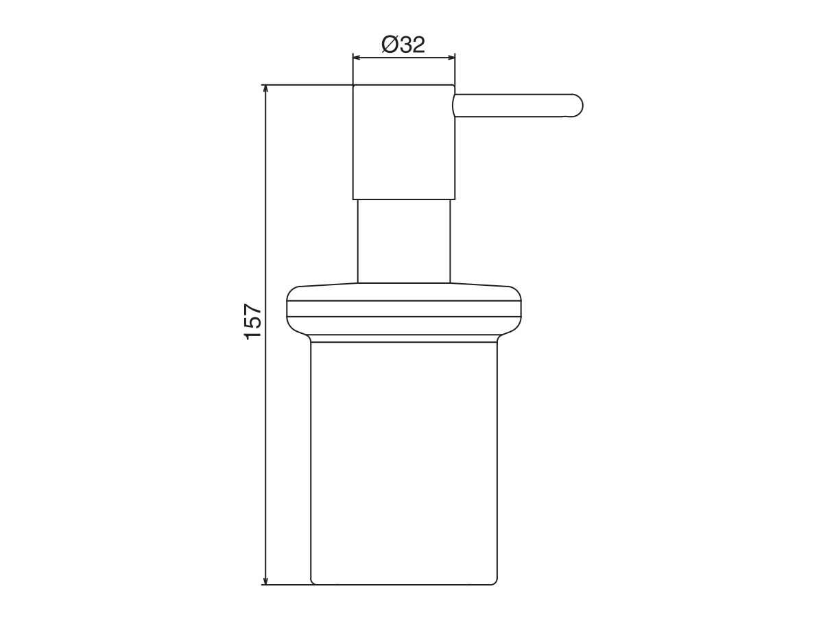 Reece Mizu Drift Soap Dispenser Bottle And Pump