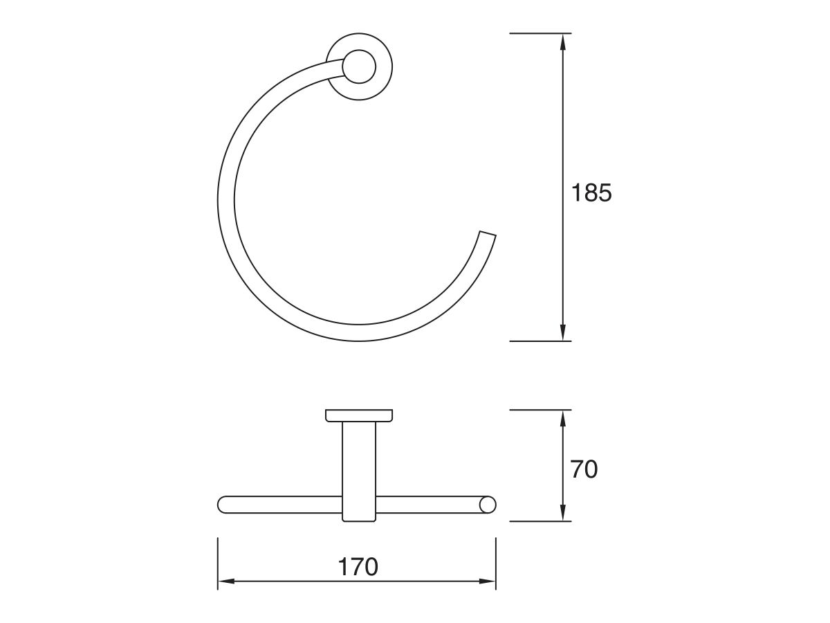 Reece Mizu Drift Towel Ring Chrome