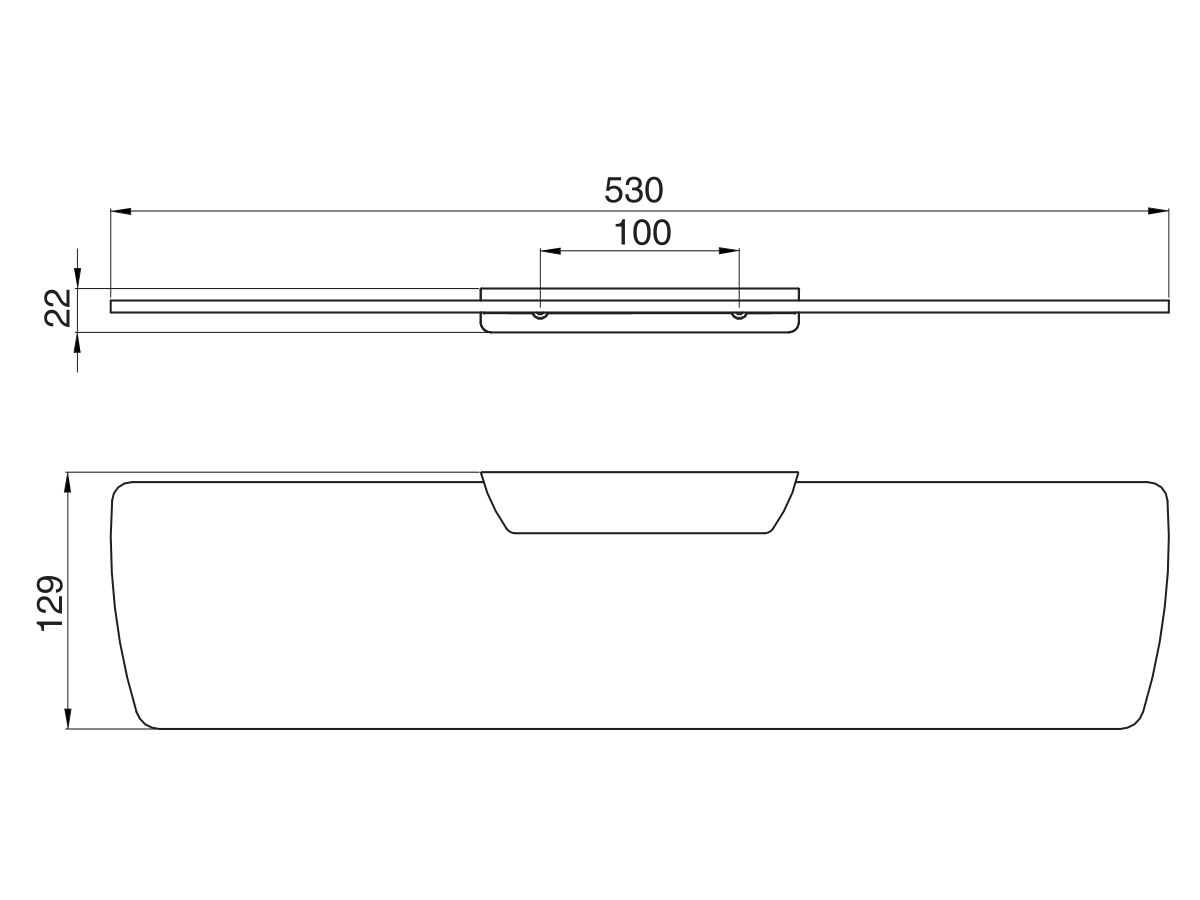Reece Mizu Silk Glass Shelf Chrome