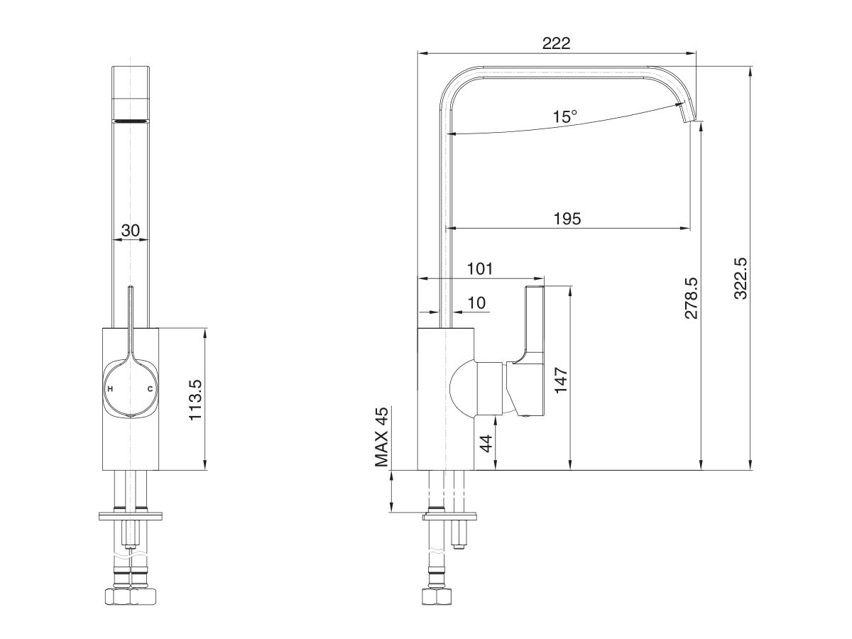 Reece Mizu Stream Sink Mixer Tap Chrome (4 Star)