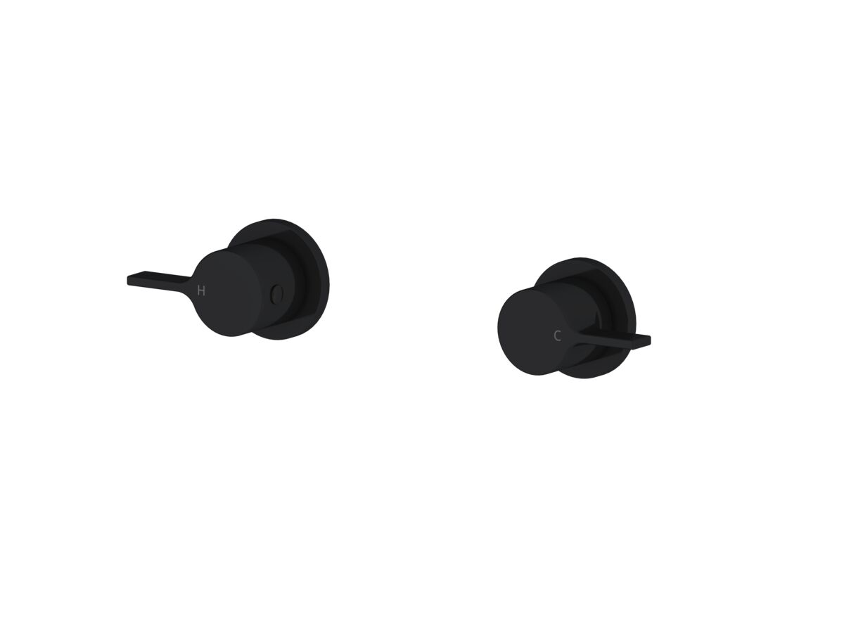 reece Mizu Stream Wall Top Assemblies Matte Black
