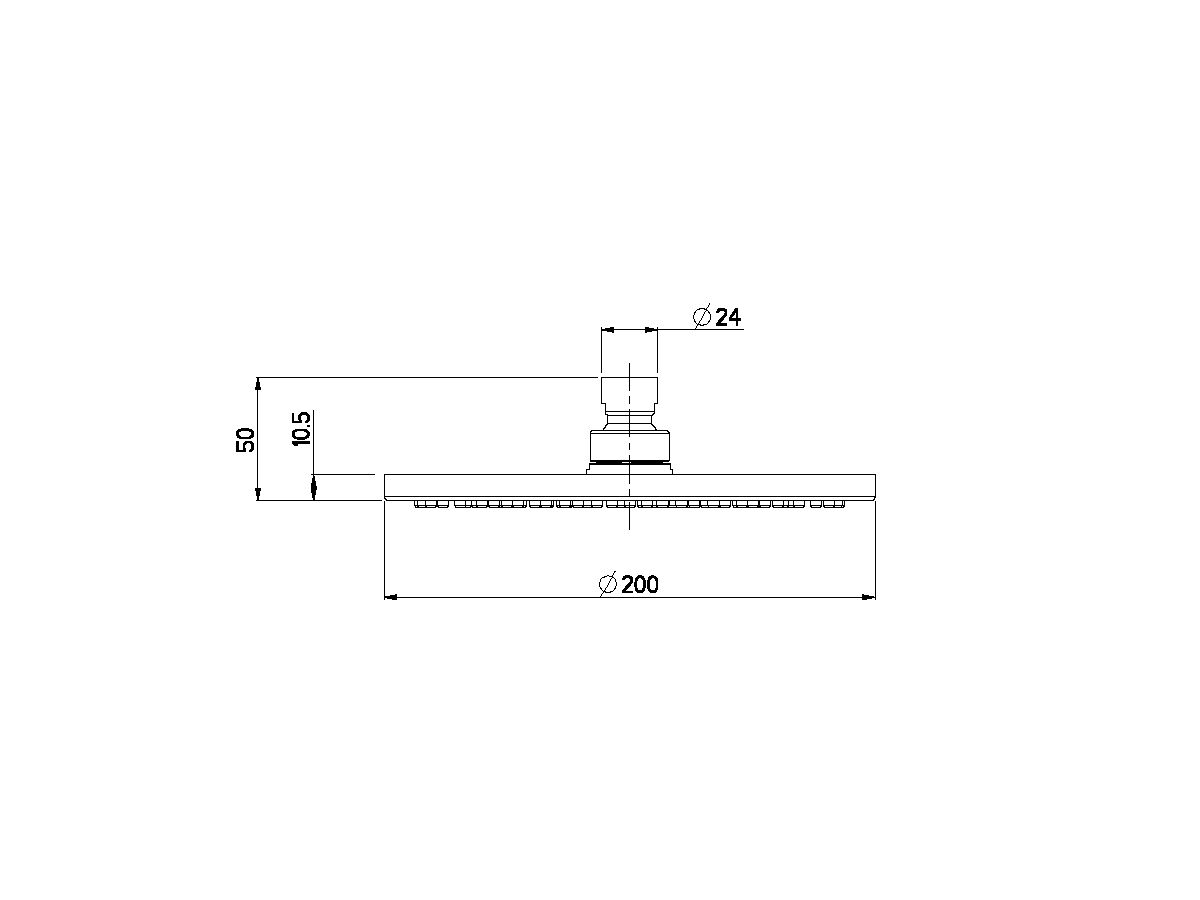 Reece Nikles Techno Brass Shower Head 200mm (3 Star)