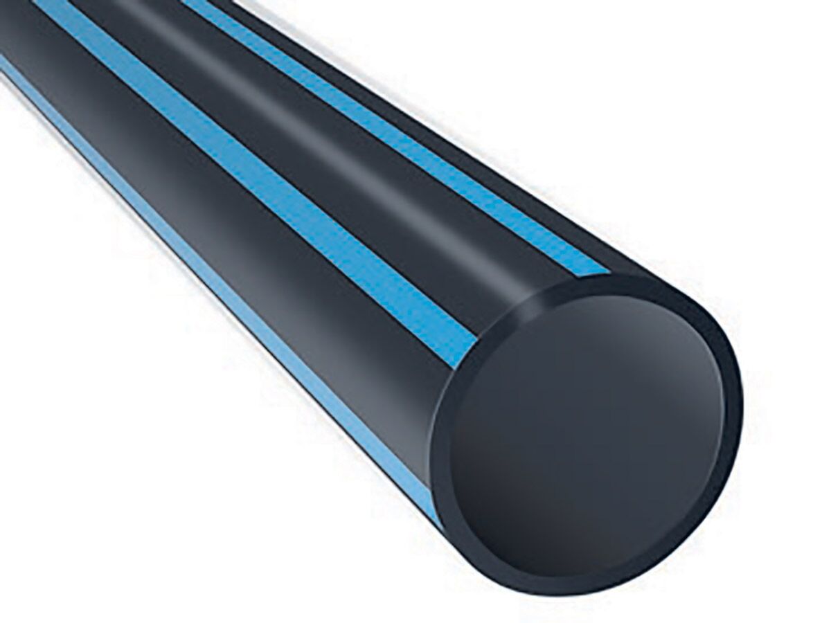 reece PE Pipe Blue Stripe PN16 PE100 160mm x 6mtr