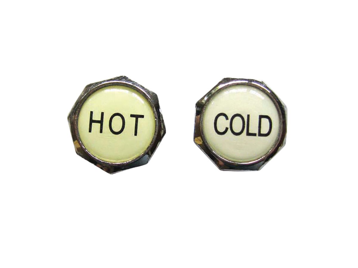 reece Performa Tap Buttons x 5mm Hot/Cold Chrome (2)
